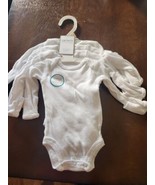 Carters Unisex Set of 4 Long Sleeve Bodysuit with Mittens Sz Preemie - $41.01 CAD