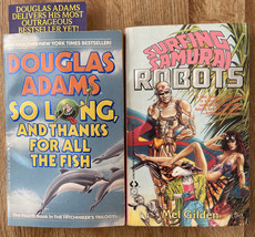 So Long &amp; Thanks for All the Fish by Douglas Adams 1985 &amp; Surfing Samurai Robots - £18.95 GBP