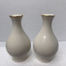 Vintage Lusterware Vase Shaped Ceramic Salt And Pepper Shakers Gold Rim ... - £6.39 GBP