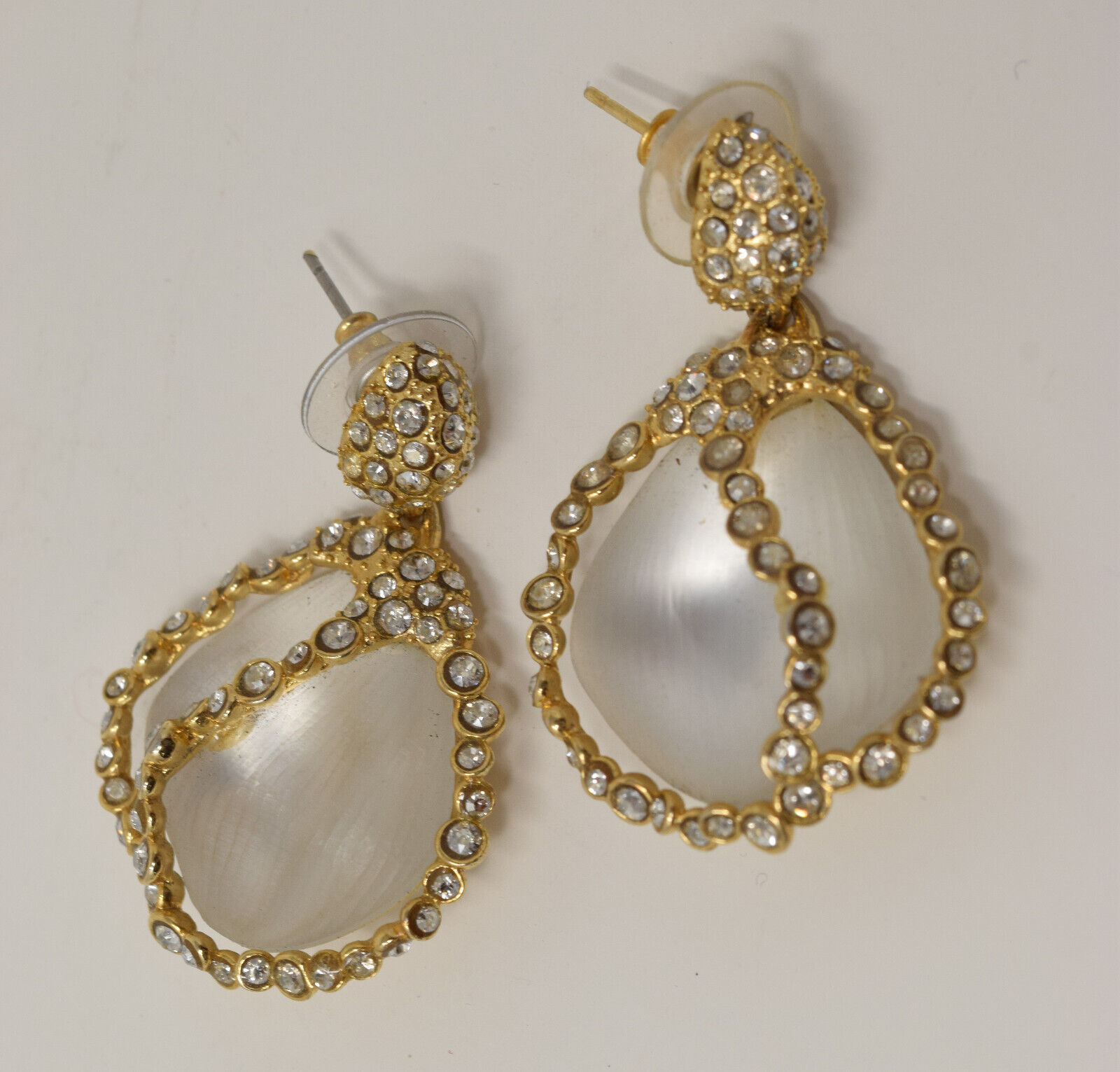 Primary image for Alexis Bittar Lucite and Crystals Tear Drop Earrings