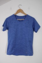 LL Bean XS Blue Floral Active Tech Short Sleeve Shirt Top - £20.49 GBP
