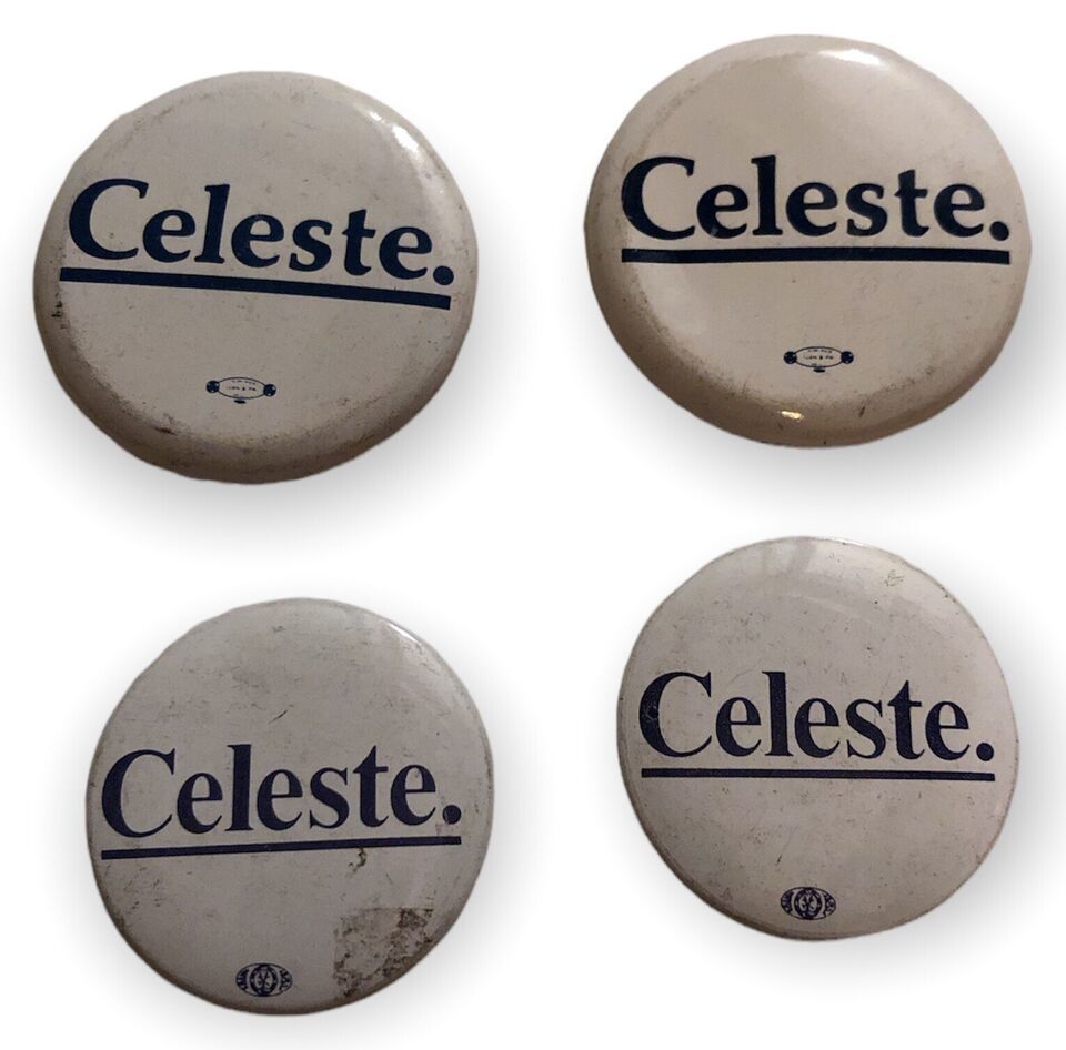 Celeste Vintage Political Pin Pinback Button Set Of 4 - $8.12