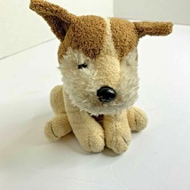 Russ berrie Dog Terrier Plush Stuffed Animal Toy 7.5 in Tall Puppy - £9.32 GBP