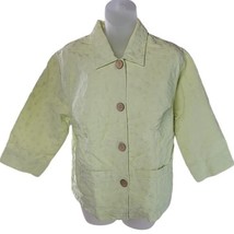 Y2K CJ Banks Button Up 3/4 Sleeve Jacket Womens Sz X 14W  Career Shacket - £7.46 GBP