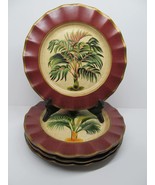 Vintage Toyo Collectible Palm Tree Plates 10” Round Bundle of 4 Read des... - £22.42 GBP