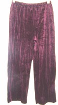 Sz S/M - Red Violet Velvet Pants w/Belt Loops  - $29.69