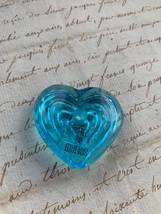 Beautiful Large vintage hand made Murano Italy made heart  shape bleu Pendant  - £22.14 GBP