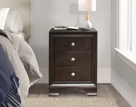 Brown Cherry Nightstand w/ USB Ports - Bedside Table - $269.99