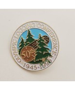 50th Olympic Logging Conference Collectible Lapel Hat Vest Pin 1945-1995 - £9.90 GBP