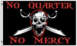 No Quarter No Mercy Pirate Flag Skull and Swords 3 x 5 Foot Ship Banner New - £14.38 GBP