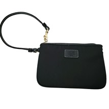 Coach Black Wallet Wristlet Clutch Zip Pouch Small Leather Canvas - £13.16 GBP