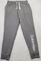 Calvin Klein Jogger Pajama Pants Womens Small Gray Sleepwear Lounge Draw... - $21.33