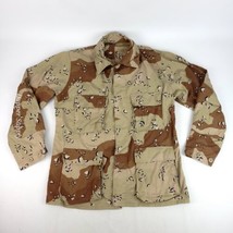 Vintage 90s Sahara Dessert Camo USA Military Top Button Up XL? - £22.00 GBP