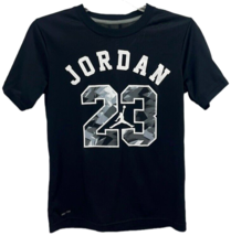 Air Jordan 23 Youth Boys Short Sleeve Athletic Shirt Black Size Large - $15.29