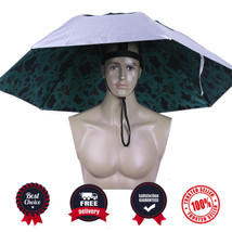 Outdoor Foldable Head Mounted Umbrella Hat Fishing Caps Anti-Rain Anti-U... - £9.49 GBP+