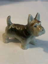 Vintage Brown and Black Scottie Dog Porcelain stamped Japan figure - £8.94 GBP