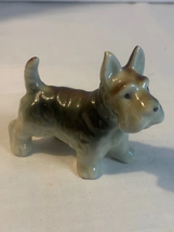 Vintage Brown and Black Scottie Dog Porcelain stamped Japan figure - $11.40