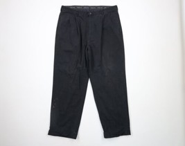 Vintage 90s Ralph Lauren Mens 38x30 Thrashed Pleated Cuffed Wide Leg Chino Pants - £31.61 GBP