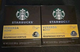 2 Box Starbucks Veranda Blend Nespresso Vertuo 8 Capsules 3.52 oz (BN17) - £18.16 GBP