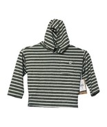 Easy Peasy Toddler Dark Olive Green Long Sleeve Stripe Hacci Hoodie Size... - $6.92