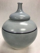 Art Pottery Stoneware URN lid signed  Jimmy?? ceramic Vintage 2 piece - $47.51