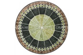 30&quot; Marble Coffee Outdoor Cafe Table Top Mosaic Inlay Rare Art Home Decor H4679A - £891.27 GBP