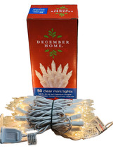 December Home Clear 50 Mini Lights 10ft. Lighted Length-Indoor/Outdoor - £12.12 GBP