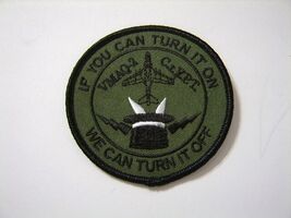 USMC PATCH - VMAQ-3 "IF YOU CAN TURN IT ON-WE CAN TURN IT OFF" SUBDUED C... - $6.44