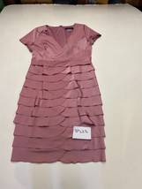 PATRIZIA DINI @ Kaleidoscope Pink Tiered Midi Cocktail Dress   (bp427) - £7.94 GBP