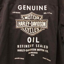 Harley-Davidson black gray button down mens XXXL embroidered and patches - £57.00 GBP