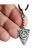 Odin Spear Pendant Valknut Necklace Rune 925 Sterling Silver Jewellery &amp;... - £39.84 GBP