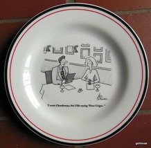 Wine Snobs Cartoons from the New Yorker Snack Plate 8&quot; Restoration Hardware E - £10.25 GBP