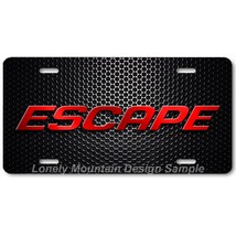 Ford Escape Text Inspired Art Red on Mesh FLAT Aluminum Novelty License Plate - £14.14 GBP