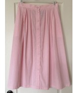 Napa Valley Women Elastic Waist Button Front 16 Pink Pleated Long Skirt ... - £27.77 GBP