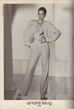 198 Audre Laug Sexy Brunette Long Legs Bob Krieger Vintage Fashion Print... - £4.72 GBP