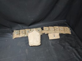 WW2 US Army Military M1923 M1 Garand Ammunition Belt Gear Canteen 1941 &amp;... - $280.49
