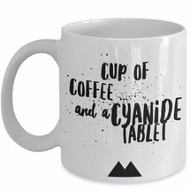 Twin Peaks Return - Cup of Coffee and Cyanide Tablet - Quote Coffee Mug Ceramic - £15.66 GBP