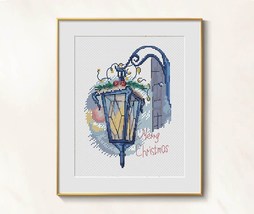 Christmas light Cross Stitch Christmas Lamp pattern pdf Holiday Embroide... - £6.47 GBP