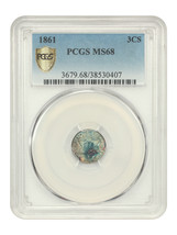 1861 3CS PCGS MS68 - $29,027.25