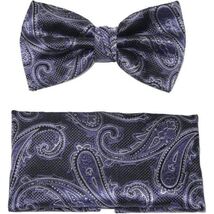 Men's Fancy Bow Tie/Hankie Set By J.Valintin Soft Microfiber Silky JVBT-... - $17.50