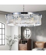 Crystal Chrome Chandelier Modern Lighting Pendant Light Fixture 2-Tier (... - $216.94 CAD