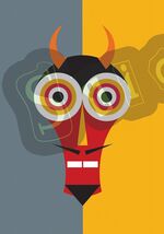 Funky lil little Devil Lucifer Cool Red Hell Vinyl Sticker Decal - $5.93