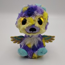 Hatchimals Electronic Talking Angel Deer Purple Yellow Teal 6" Cute Plush Wings - $14.84