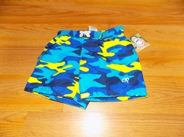 Size 6-9 Months OP Ocean Pacific Blue Camouflage Camo Swim Trunks Board ... - £9.43 GBP