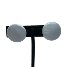 Vintage Light Blue Clip-On Round Earrings - $14.60