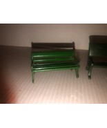 3 Vintage Metal Benches For Christmas Village Display-2 J Hill England-1... - £7.93 GBP