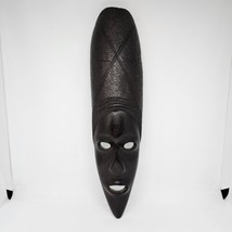 African Wood Wall Mask Hand Carved Wall Decor - $34.99