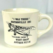 Fairchild 24C8A Watsonville CA 1981 West Coast Antique Fly-In Vtg Coffee Mug Cup - £27.98 GBP