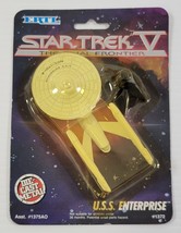 B) 1989 ERTL Star Trek V Final Frontier USS Enterprise Die Cast #1372 Pa... - $17.81