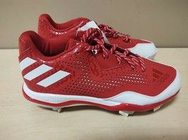 Adidas PowerAlley 4 Softball Cleats Red/White Women&#39;s Size 7 Q16595 - £29.61 GBP